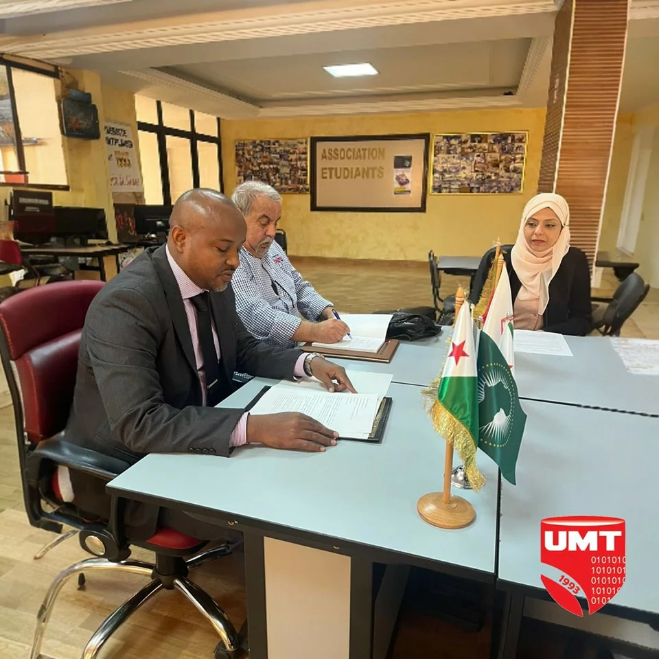 Signature de partenariat entre UMT Tunis et IAD Djibouti Signature de partenariat entre UMT Tunis et IAD Djibouti