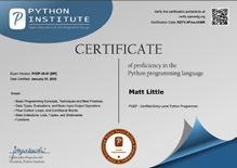 Home certif python